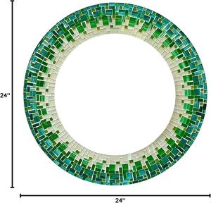 The CRAFT EXIM Eco-Friendly <b>Art</b> Deco MDF <b>Mosaic</b> Mirror Frame Wall Mounted home Decor - Product Image 1