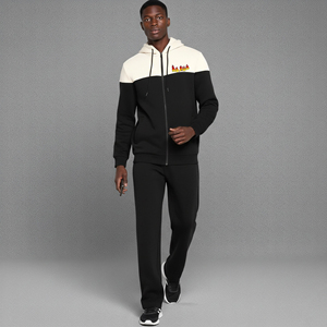 Conjunto Deportivo de 2 Piezas para Hombre, Diseño Slim Fit, con Capucha, 100% Algodón Felpa, Grueso, Transpirable, Ecológico, Estilo Vintage, para Invierno, OEM/ODM - Product Image 1