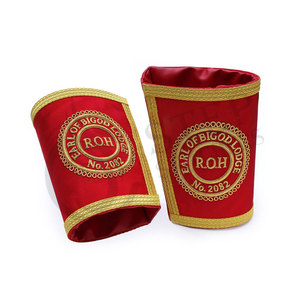 Custom Past High Priest Embroidered Gauntlet Cuff <b>Set</b> Royal Arch Ceremonial Regalia - Product Image 5