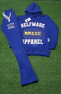 ชุดวอร์มผ้าฝ้าย100% มีฮู้ดสำหรับผู้ชายชุดวิ่งโลโก้ปักลายขนาดพิเศษชุดวอร์มฤดูหนาว - Product Image 3