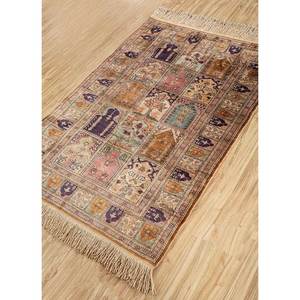 Tapis en soie noué à la main Gulmarg Gold Pae-4744, classique, épaisseur 10 mm, design rectangulaire patchwork pour la maison, l'entrée et la chambre - Product Image 2