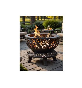 Pozo de fuego de hierro para patio con estructura tradicional y base de quemadura gruesa ideal para la relajación del fuego del jardín al aire libre - Product Image 2