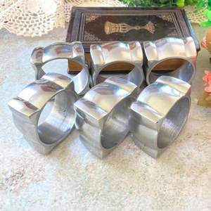 Servilletero de Metal de aspecto antiguo, diseño elegante en relieve para bodas, fiestas, cenas de vacaciones, decoración rústica para mesa de banquete en casa - Product Image 2