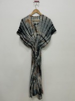 Caftan en soie tie dye pour femmes-Robe caftan longue teinte à la main-Caftan de luxe-Beach Cover Up-Robe de détente en soie