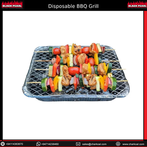 NAGAHAWATTA EXPORTERS Grille de barbecue jetable en coquille de noix de coco avec cadre et sac à charbon à l'intérieur - Product Image 5