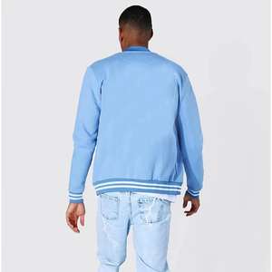 OEM Men's High Quality Collegiate <b>Vintage</b> <b>Varsity</b> <b>Jacket</b> Stand Collar Winter Canvas Front Customizable - Product Image 3