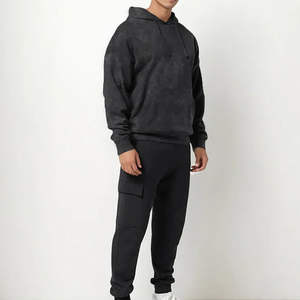 Sudadera con Capucha Personalizada, Gruesa, 100% Algodón, Deslavada al Sol, Estilo Vintage para Hombre, con Parches, Talla Grande, Lavado Ácido, Resistente al Viento y Transpirable - Product Image 4