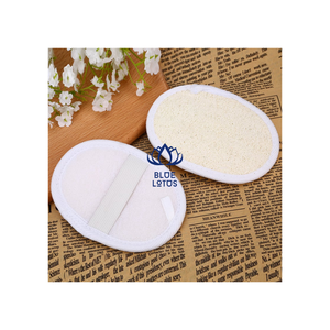 Loofah matériel salle de bain sûr douche biodégradable Loofah éponge gant écologique brut bleu Lotus - Product Image 5