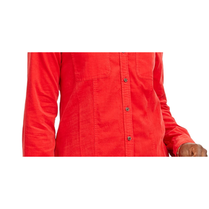 Camicia in velluto a coste da donna Charter Club, taglia XL, rossa, vestibilità ampia, stile vintage, con logo ricamato, per le stagioni autunnali e primaverili - Product Image 3