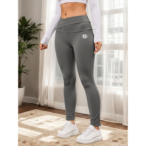 Pantaloni da Yoga a vita alta da donna XL Spandex/Nylon Gym Leggings con Push-up e decorazioni increspate fornitore all'ingrosso di Activewear - Product Image 3