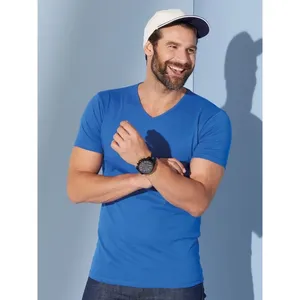 Camiseta Personalizada con Cuello en V y Corte Ajustado para Hombre, Camiseta Promocional Personalizable - Product Image 1