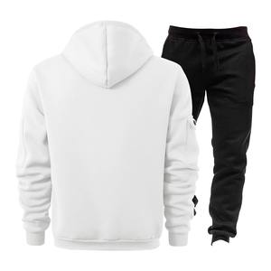Sweats à capuche 2 pièces pour hommes Survêtement Survêtements Joggers 2 pièces 2025 Hiver Couleur unie Workout Sweat Set Running Joggers - Product Image 5