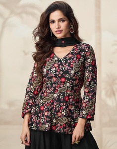 Vêtements occasionnels élégant Chinon soie avec broderie Salwar costume vente en gros approvisionnement d'usine - Product Image 5