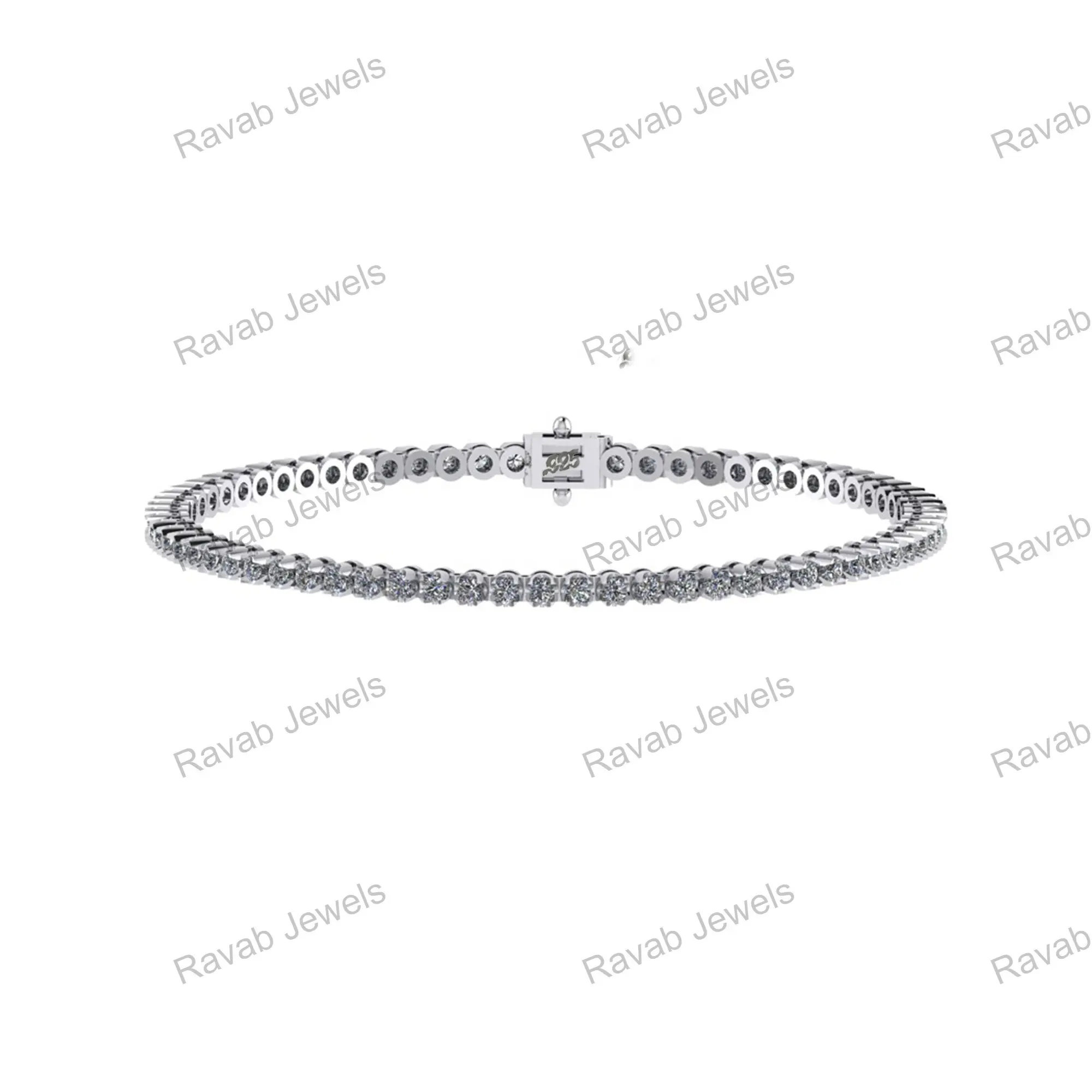 RJB-23 Premium Quality Custom Tennis Bracelet Design Unisex Silver Jewelry Best Price Cubic Zircon S925 Sterling Christmas Gift