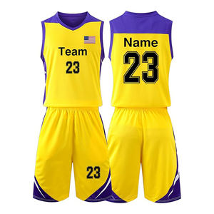 Uniforme de Baloncesto Sublimado Personalizado al por Mayor, Talla Grande, Transpirable, Antibacterial, Camiseta y Pantalones de Poliéster, OEM para Equipos - Product Image 3
