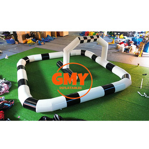 Arène gonflable blanche de butoir de couleur grise Offre Spéciale vont voie gonflable de kart pour l'entreprise de <span class=keywords><strong>location</strong></span> de partie - Product Image 5