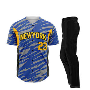 Venta al por mayor personalizado bordado con cuello en V Jersey de béisbol transpirable ropa deportiva uniformes conjunto estilo - Product Image 6