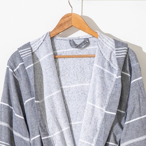 Albornoz turco Sultan Terry con rayas, con capucha, 100% algodón - Product Image 6