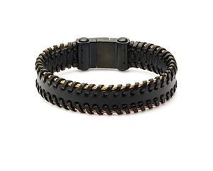 มาถึงดีไซน์ย้อนยุคสร้อยข้อมือหนังหลายชั้นสำหรับผู้ชายสร้อยข้อมือเชือกถักทำด้วยมือและกำไลข้อมือแฟชั่นแนววินเทจสำหรับผู้ชาย - Product Image 5