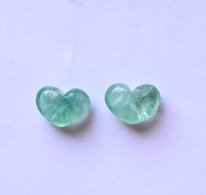 Cabujones de cristal de corazón de fluorita verde natural 15X11X8 aprox. Tamaño Joyas de piedras preciosas sueltas para pendientes Collar colgante - Product Image 4