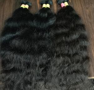 Extensions de cheveux vierges crus indiens simples de qualité supérieure Style doux et soyeux de vague d'eau provenant authentiquement de temples - Product Image 1