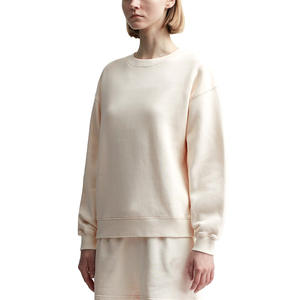 Otoño Invierno nueva Alta Calidad Color sólido polar mujer sudadera gota hombro cuello redondo sudadera - Product Image 2