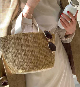 กระเป๋าถักโครเชต์เชือกกระดาษสำหรับผู้หญิงกระเป๋าชายหาดส่งตรงจากผู้ผลิตอินเดีย - Product Image 2