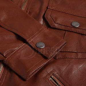 Venta al por mayor Tallas grandes Chaqueta de cuero Uso al aire libre Chaqueta de cuero de cuello alto Hombres Chaqueta de cuero - Product Image 6