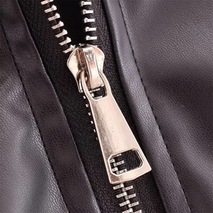 Chaqueta de cuero para mujer, abrigo de bombardero Vintage, moda con cremallera, abrigo de PU para mujer, prendas de vestir, chaquetas de motorista para moto - Product Image 6