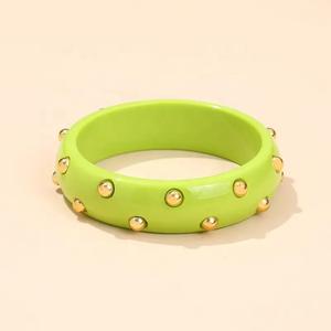 Latest Design Resin Bangles With Brass <b>Stud</b> for Women and Girls Partywear Use Available in Bulk Quantity at Best Price - Product Image 1