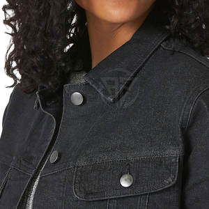 Veste en jean légère et respirante en toile tricotée pour femme, sur mesure, best-seller 2025 - Product Image 3