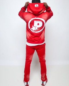 Latest <b>Design</b> Printed Winter Distressed Patch Fleece High Quality Men Jogger Set Comfortable Tracksuit Low MOQ Best Supplier - Product Image 2