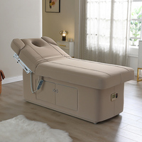 Lit de beauté électrique de luxe avec chauffage, rangement USB, réglable, pour soins du visage, idéal pour salons de beauté, spas et cliniques (vente en gros)