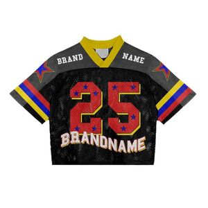 Maillot en maille rétro de football américain conçu sur mesure en gros entièrement imprimé par sublimation surdimensionné respirant anti-UV rapide - Product Image 3