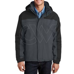 แจ็กเก็ตกันลมของผู้ชายเสื้อกันลมมีคอตั้งและโลโก้ด้านหน้าแบบกำหนดเองระบายอากาศและกันลม - Product Image 1