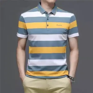 เสื้อโปโลสัมผัสนุ่มหรูหรา-ผ้าถักแบบระบายอากาศได้ทนต่อรอยยับและออกแบบมาเพื่อความสง่างามในทุกๆวัน - Product Image 5