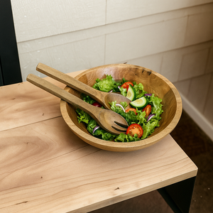 Bandeja de almacenamiento redonda de vidrio duradero ecológico con tenedor y cuchara Diseño Art Deco impermeable para uso en exteriores - Product Image 3