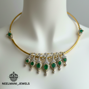 Ensemble de bijoux Kanthi en diamants américains de luxe pour filles et femmes, forme de diamant en poire - Product Image 1