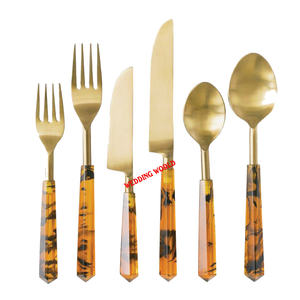 Nouveau concepteur de couverts en métal de cuivre et couverts faits à la main élégants vente chaude et couverts en métal en gros de conception classique - Product Image 6