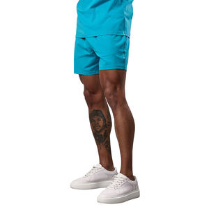 Shorts décontractés pour hommes de haute qualité, tendance, avec design vintage délavé à l'acide et bords effilochés, 100% coton, taille mi-haute - Product Image 6