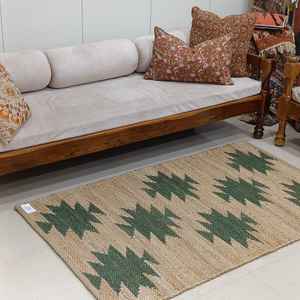 พรมปอกระเจาถักมือลายคริสต์มาสทำมือธรรมชาติสไตล์100% ชุดพื้นที่งานแฮนด์เมดสไตล์โมเดิร์นสำหรับตกแต่งห้องนั่งเล่นและสวดมนต์ - Product Image 1