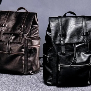 Wholesale 2024 Fashionable Full Black <b>Backpack</b> with Customized Logo High Quality & <b>Cheap</b> Price - Product Image 2