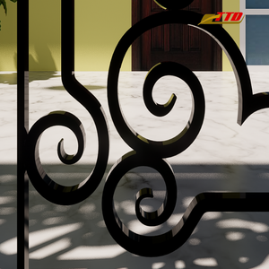 Rampe de balcon en fer forgé fabriquée au Vietnam avec un design élégant et des matériaux vietnamiens à 100 pour la décoration extérieure - Product Image 4