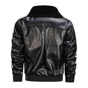Producto más vendido Chaqueta superior de cuero Las mejores chaquetas de cuero delgadas de invierno para hombres Chaqueta de cuero de diseño personalizado - Product Image 2