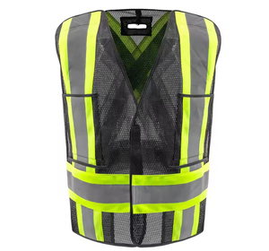 Gilet de sécurité haute visibilité avec logo personnalisé, respirant, en polyester, pour le cyclisme nocturne, vêtements de travail pour les ouvriers du bâtiment - Product Image 5