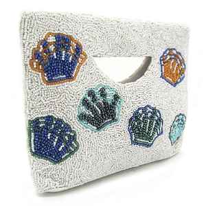 กระเป๋าถือทำมือสไตล์อินเดียประดับลูกปัดแก้วหลากสีสัน  งานฝีมือ MS  สามารถปรับแต่งสีได้ - Product Image 2