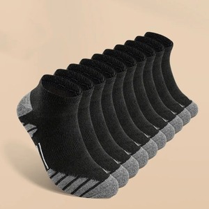 Spring Summer Color-blocked Mens <b>Cushion</b> Ankle Socks Breathable Large Size Men Socks Custom - Product Image 1