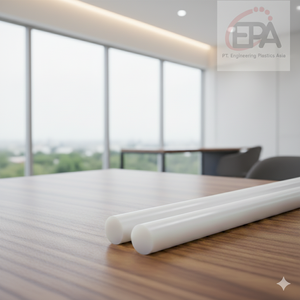 Tige blanche HDPE robuste 110mm X 1m fabriquée pour l'usinage industriel offre une structure solide et une excellente durabilité - Product Image 1