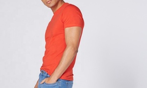 Gym Wear Plus Size Breathable Short Sleeve Plain <b>Stretch</b> Polyester/Cotton T-Shirt for <b>Men</b> - Product Image 4