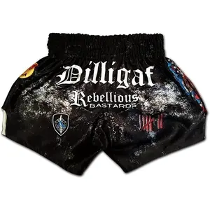 Venta al por mayor sublimación pantalones cortos de boxeo personalizados para unisex en poliéster/nailon - Product Image 4
